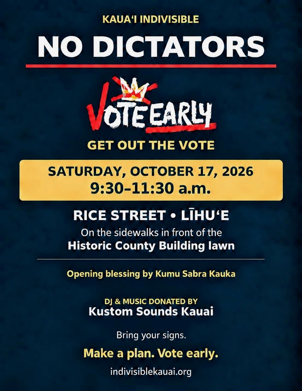 No Dictators flyer